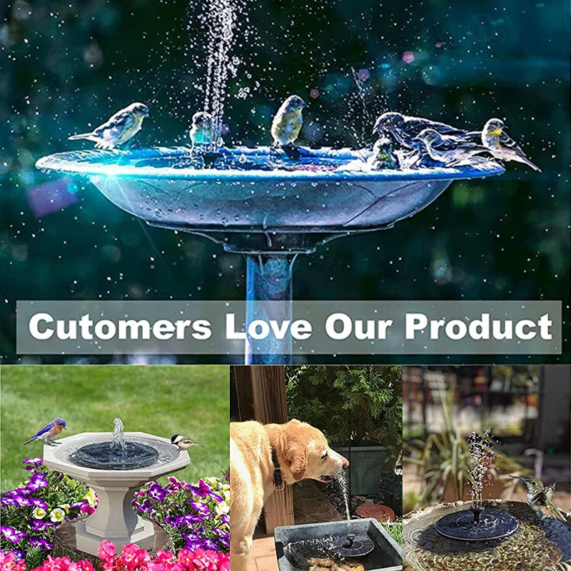 

Auto Solar Fountain With 4 Easy Install Nozzle and Fixer, Solar Powered Fountain Pump for Bird Bath, Garden, Pond, Pool, Fish