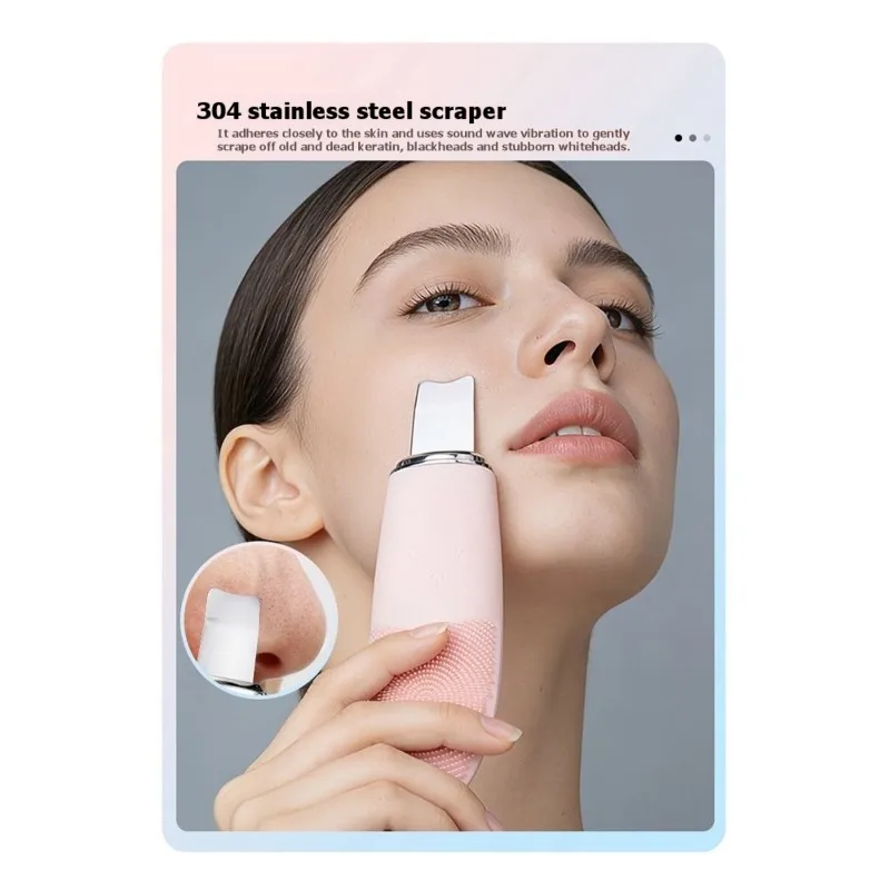 【VENDA RÁPIDA】Esfoliador de pele ultrassônico 2 em 1 e limpador facial de silicone - Limpeza profunda dos poros e remoção de cravos