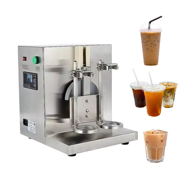 Commercial Boba Shaker Bubble Tea Shaker Double-head Pearl Milk Tea Shaking Machine Stainless Steel Milk Tea Shaker Cup Shaker