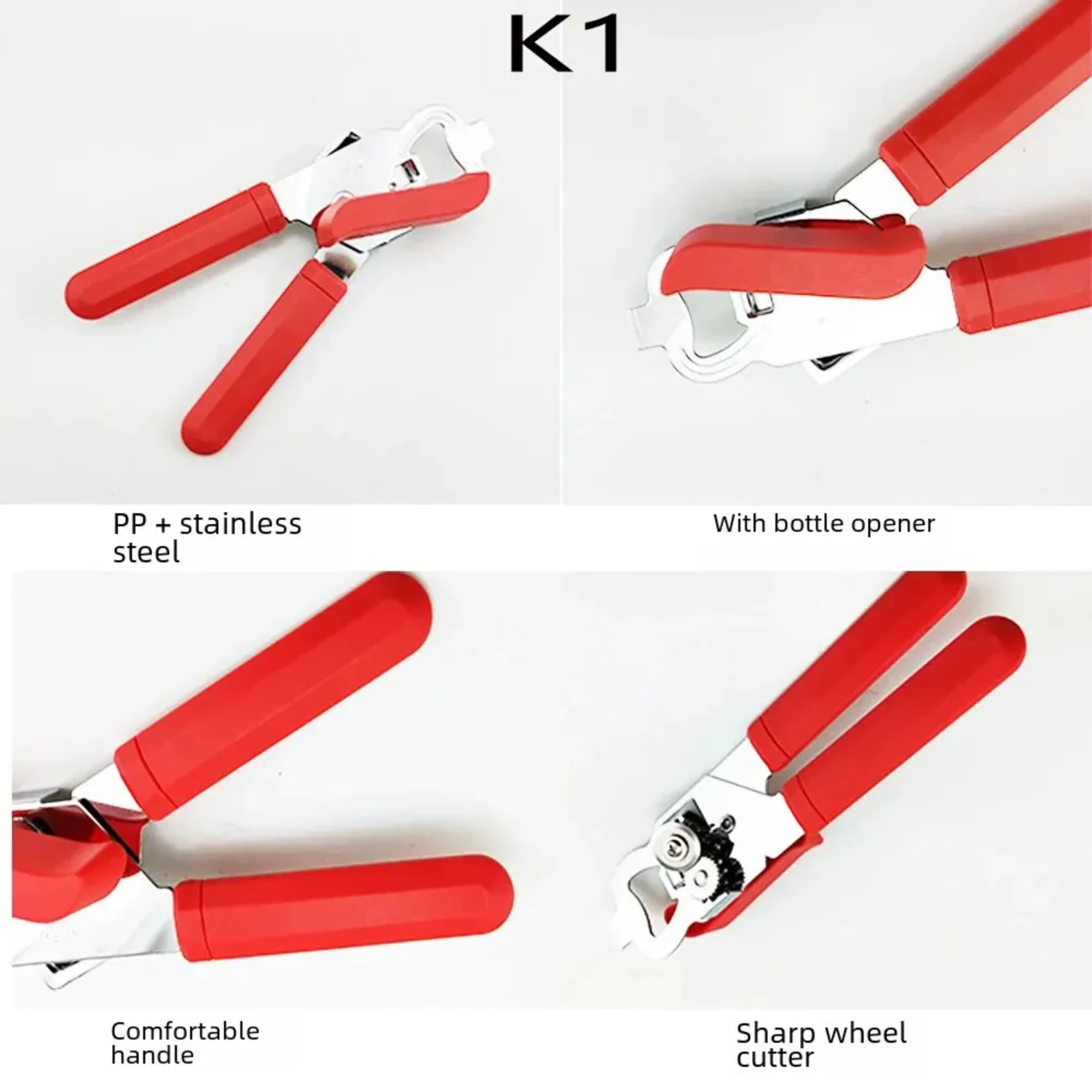 Multi-functional Manual Stainless Steel Can Opener Strong Can   Kitchen Tool Irregular Style Portable Bottle Opener