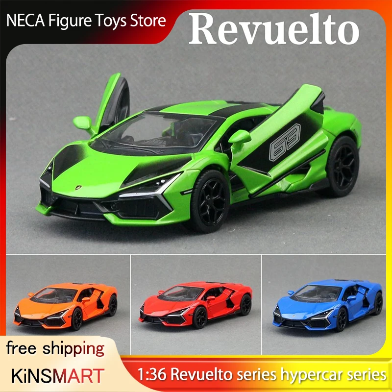 KiNSMART Crown 1:36 รถ Revolto ของเล่นดึงกลับและเปิดประตูเด็กวันของขวัญสะสมรถ Diecast
