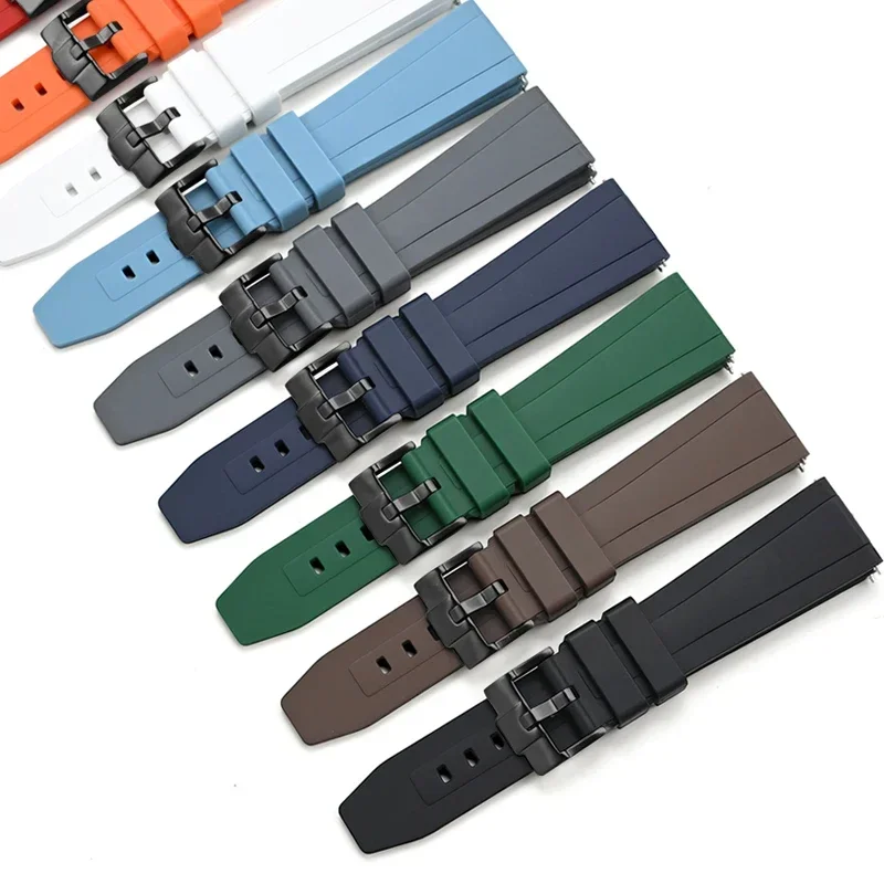 Liquid Silicone Strap for Omega Seamaster 300 for IWC Breitling 20mm 22mm 24mm Universal Sport Quick Release Watch Band Bracelet