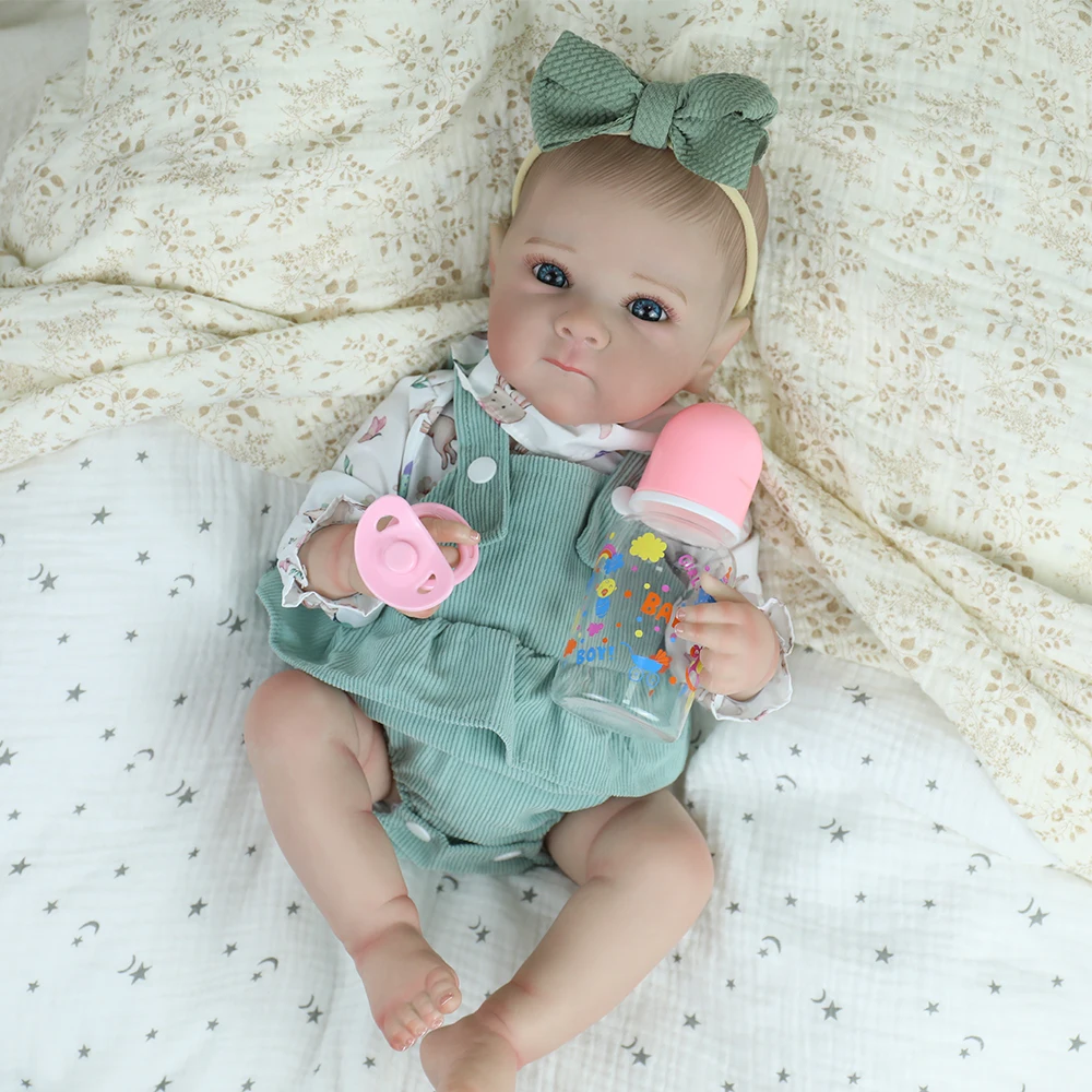 ตุ๊กตาเด็กผู้หญิงรีบอร์นขนาด 18 นิ้ว เบ็ตตี้ ตัวทำจากซิลิโคนทั้งตัว ไวนิล พร้อมผมที่ทาสีเหมือนจริง ของเล่นเด็กทารกเกิดใหม่ ของขวัญคริสต์มาส
