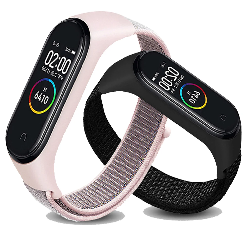 Correa de nailon para xiaomi mi band, pulsera deportiva para modelos 7, 6, 5, 4 y 3