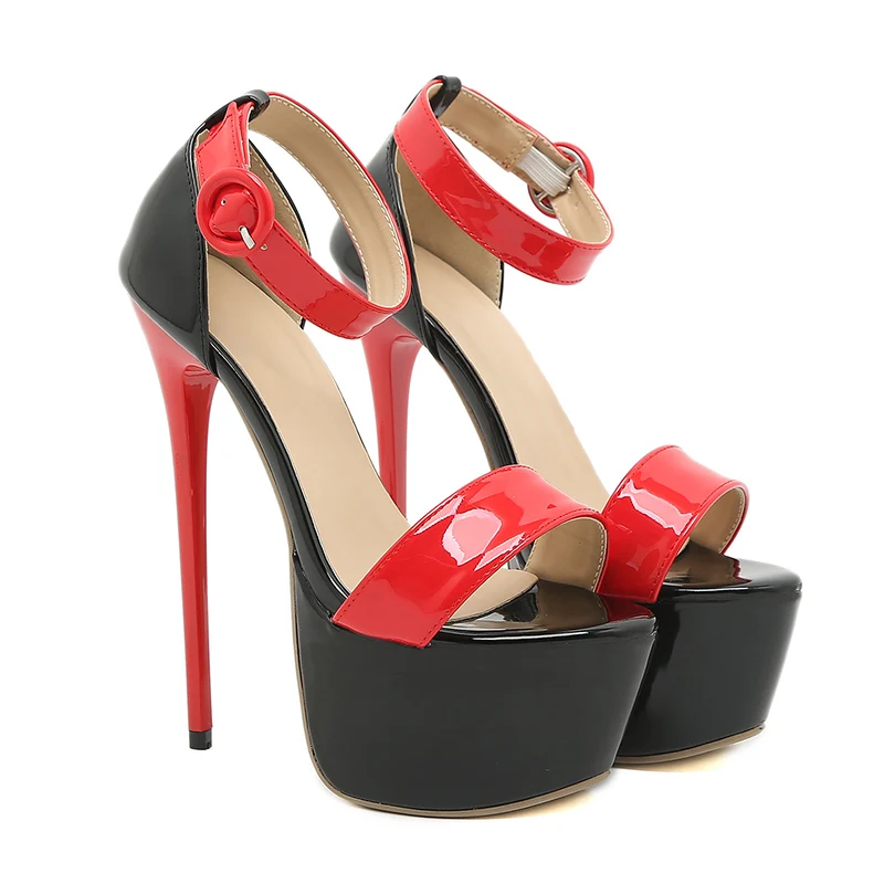 Retro sexy party lady heels pole Dance Sparkly dress Designer stiletto heels Platform sandals Gladiator sandals stripper shoes