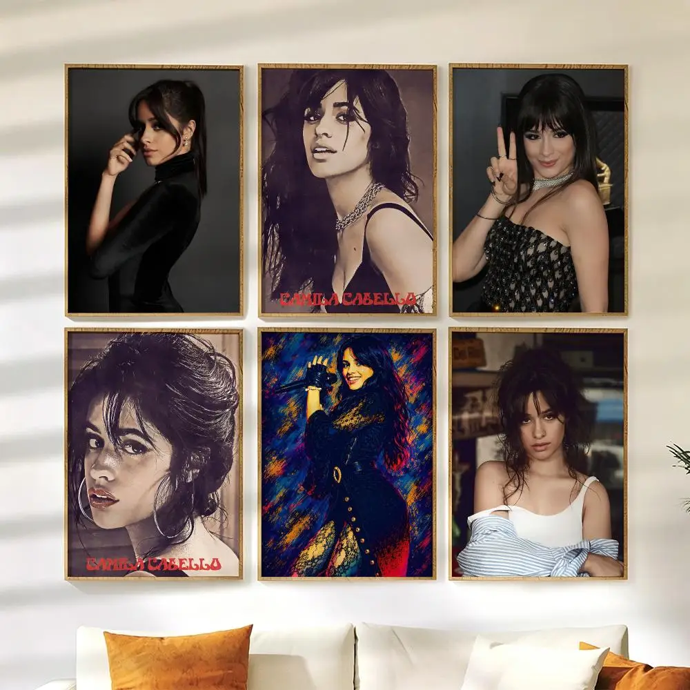 Camila C-Cabello Poster Wall Stickers HD Painting Self Adhesive Art Decals for Bedroom Living Room Home Decor