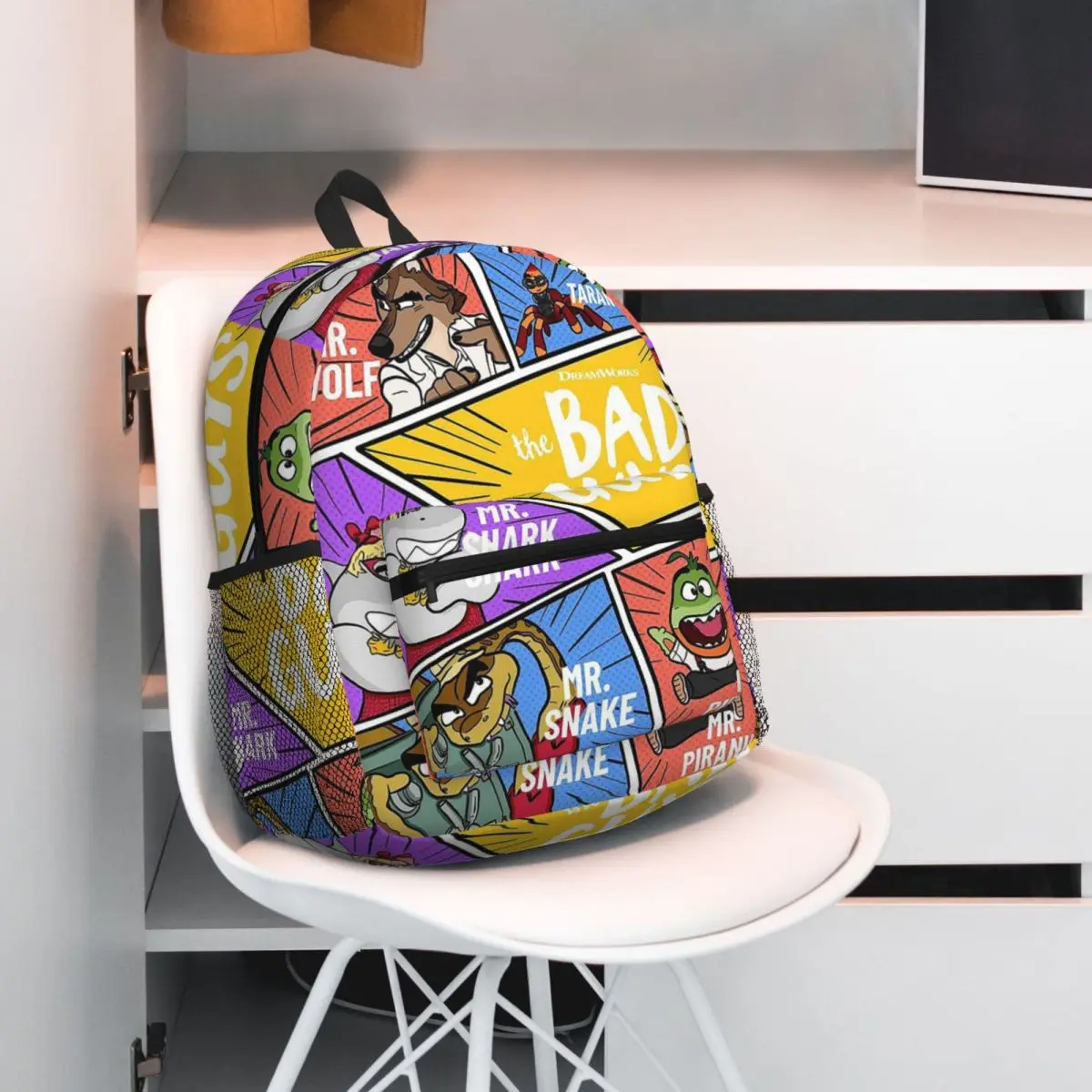 

Милый рюкзак The Bad Guys, рюкзак большой емкости, детская сумка для книг, школьная сумка, сумки на плечо для мужчин и женщин