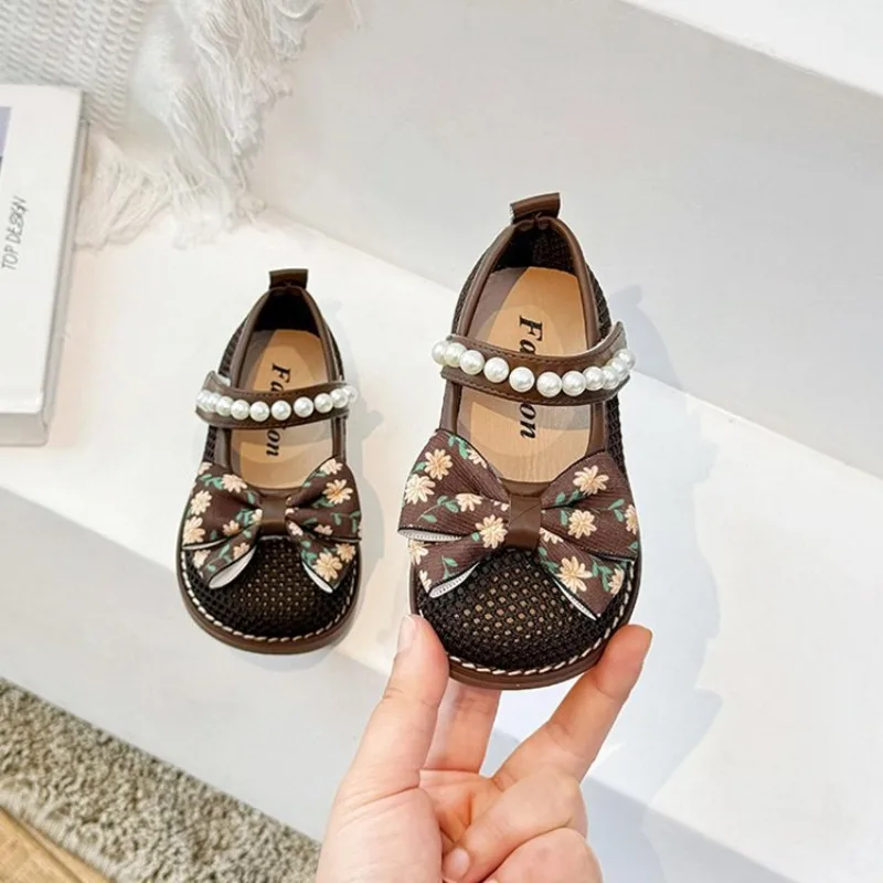 Chaussures en Maille Respirante pour Bébé Fille, Semelle Souple, Légères, Anti-Alde, Princesse, Nouvelle Collection Printemps 2024