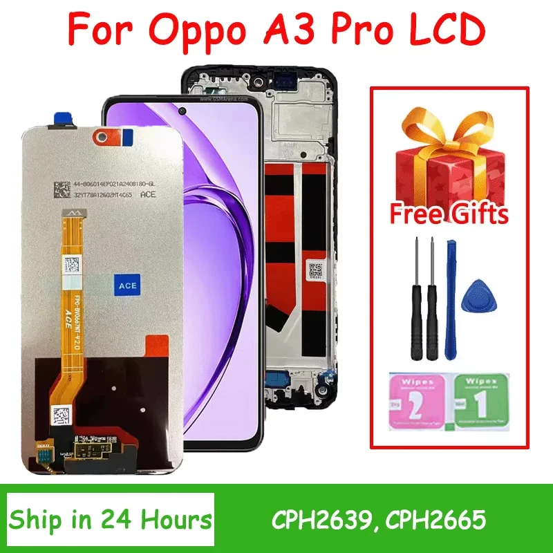 6.67 "Bildschirm Für Oppo A3 Pro LCD Display Bildschirm Touch Panel Digitizer Für Oppo A3Pro Display CPH2639 CPH2665 bildschirm
