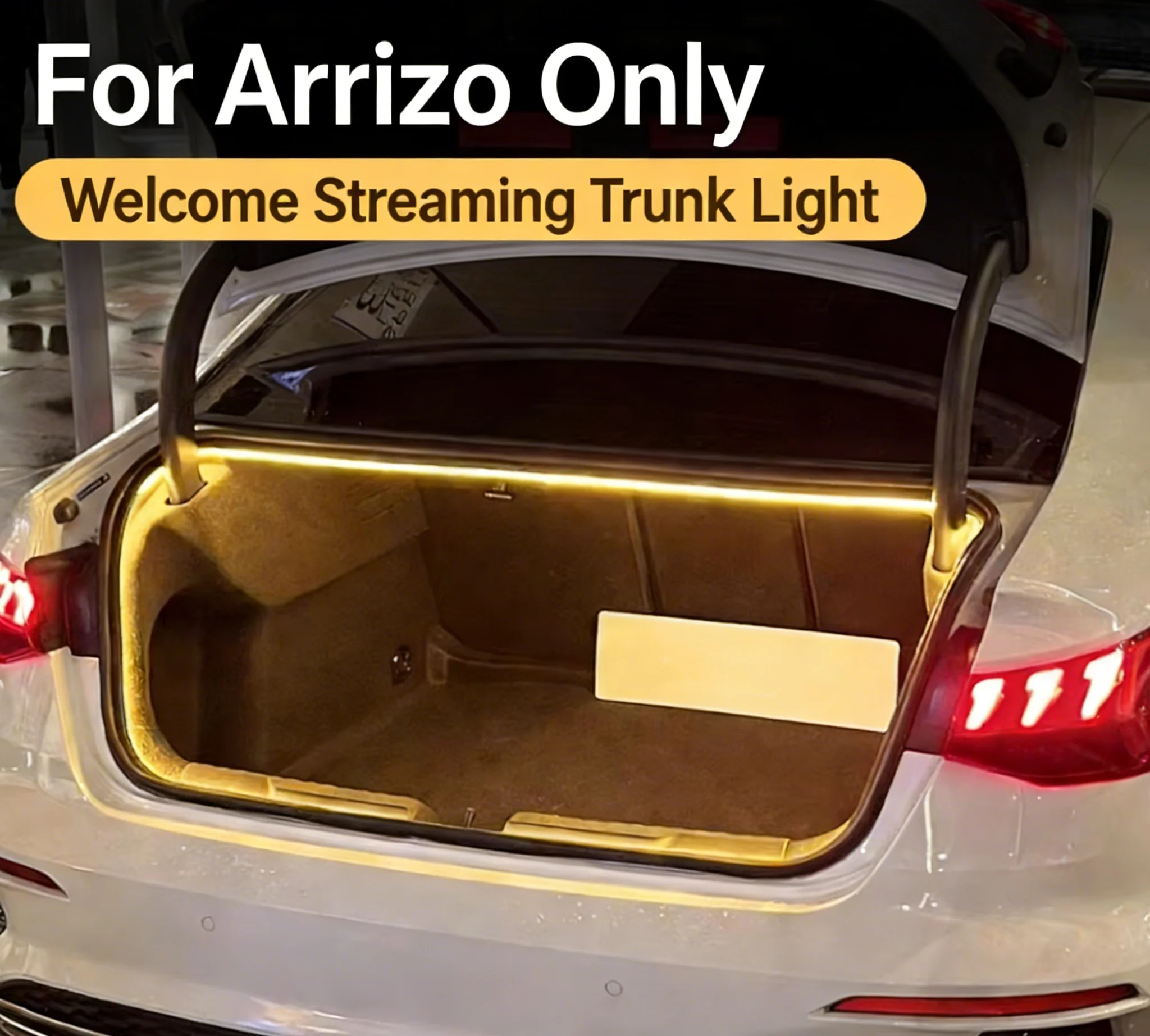 

For Chery Arrizo 8 Arrizo 5 etc. Rear Trunk LED Light Bar White Warm White Car Trunk Modified Atmosphere Lamp