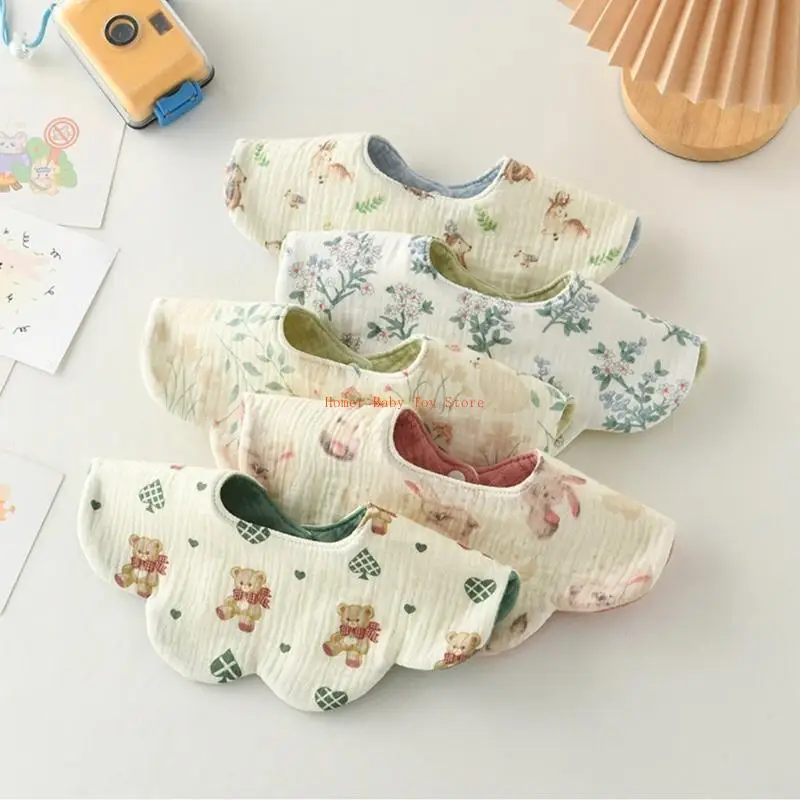 J0PF Bé Mọc Răng Yếm Đa Năng Mềm Thấm Hút Nước Bọt Khăn Thoải Mái Cho Bé Ợ Vải Dành Cho Trẻ Sơ Sinh 0-2 Tuổi