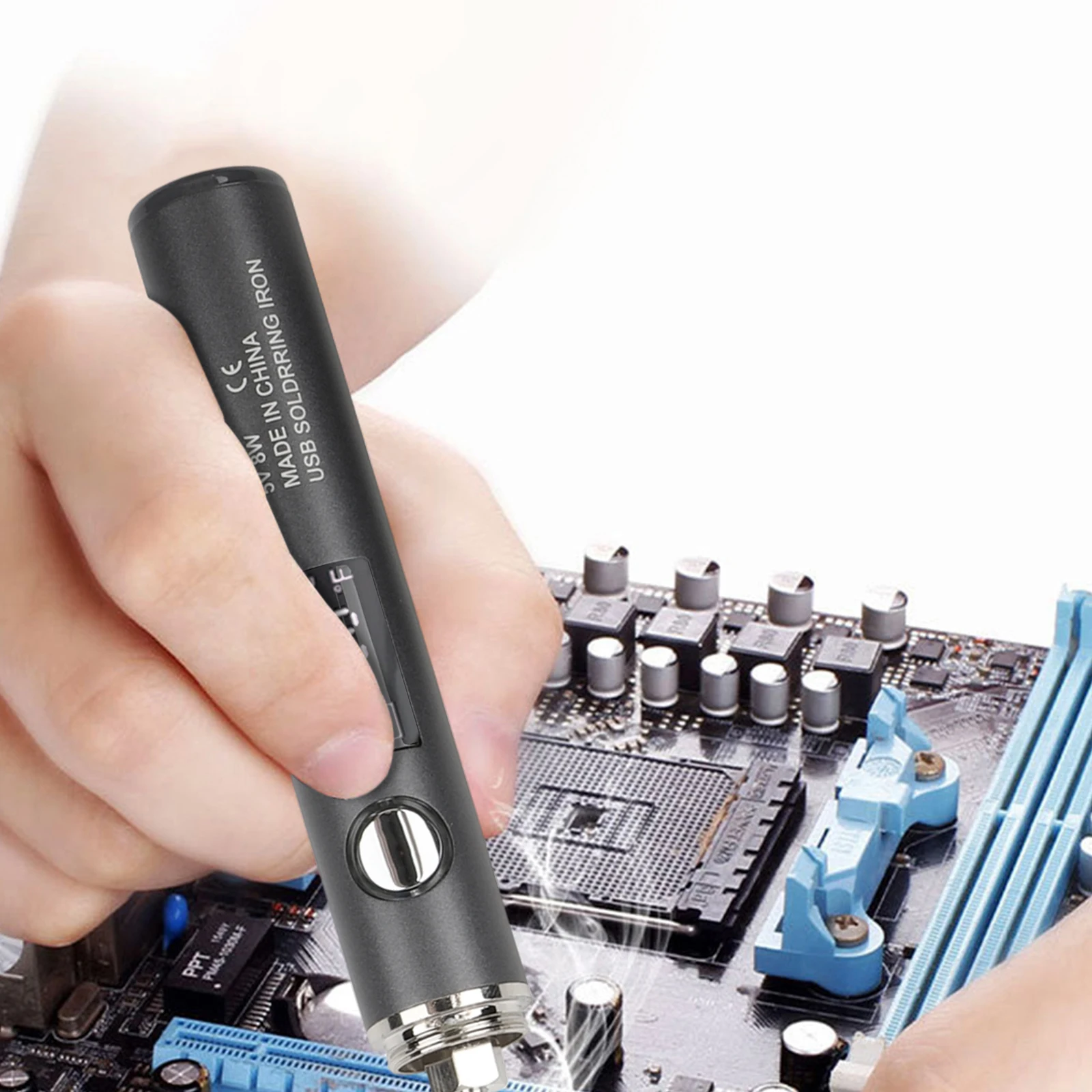 Portable USB Soldering Iron Kit Digital Display Adjustable For Temp Quick Heat Metal Welding Repair Tool For Electronics