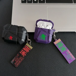 Casing Earphone EVANGELION untuk AirPods 1 2 3 Pro 2 Casing Penutup Pelindung Earphone Anime untuk AirPods 4 Hadiah Cangkang Tahan Jatuh 12 kasus evangelion penjualan terbaik - №