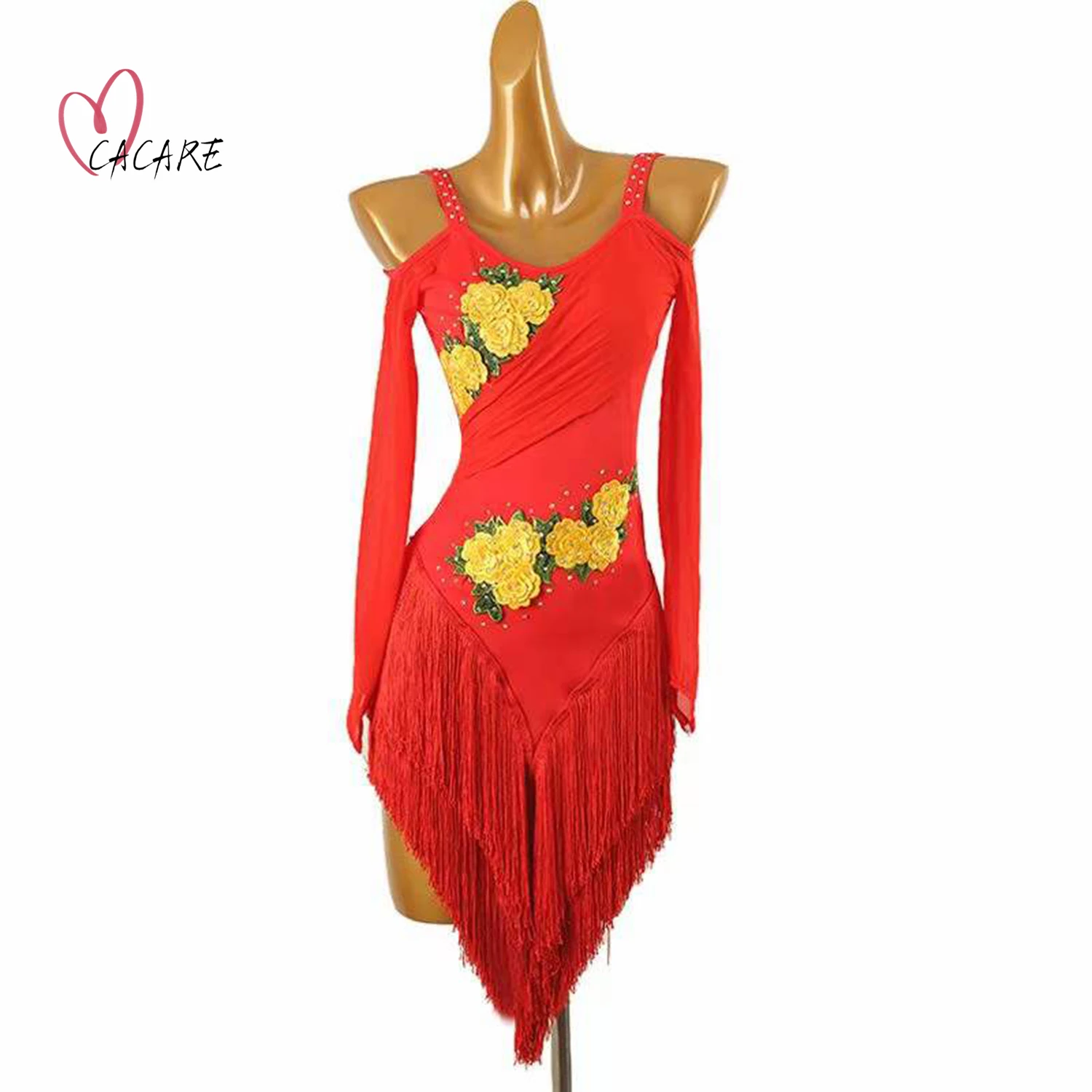 

Latin Dance Dress Suit Women Girls Samba Latino Dresses Dancewear Fringe Dance Clothing Competition Stage Costume Salsa 1454