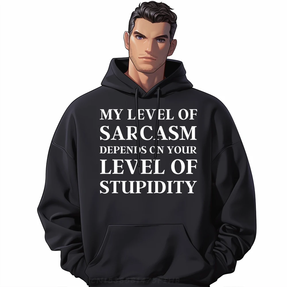 

Printed Sarcastic Humor My Level Of Funny Long Sleeve Mother Day Hoodies Hip Hop O Neck Hoodies Mens Sweatshrt