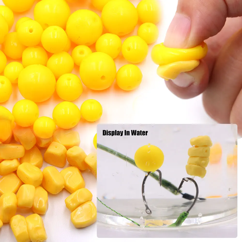 Carp Fishing Baits Floating Lure Artificial Corn Flavor Buoyancy Baits For Fishing Accessories Hair Rig Hooks Stopper End Tackle