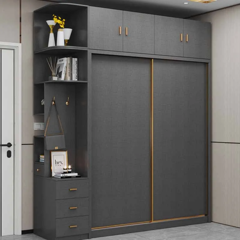Armario europeo moderno grande para hombre, armario de madera para apartamento, zapatos, dormitorio, sala de estar, muebles para el hogar armables Ropero