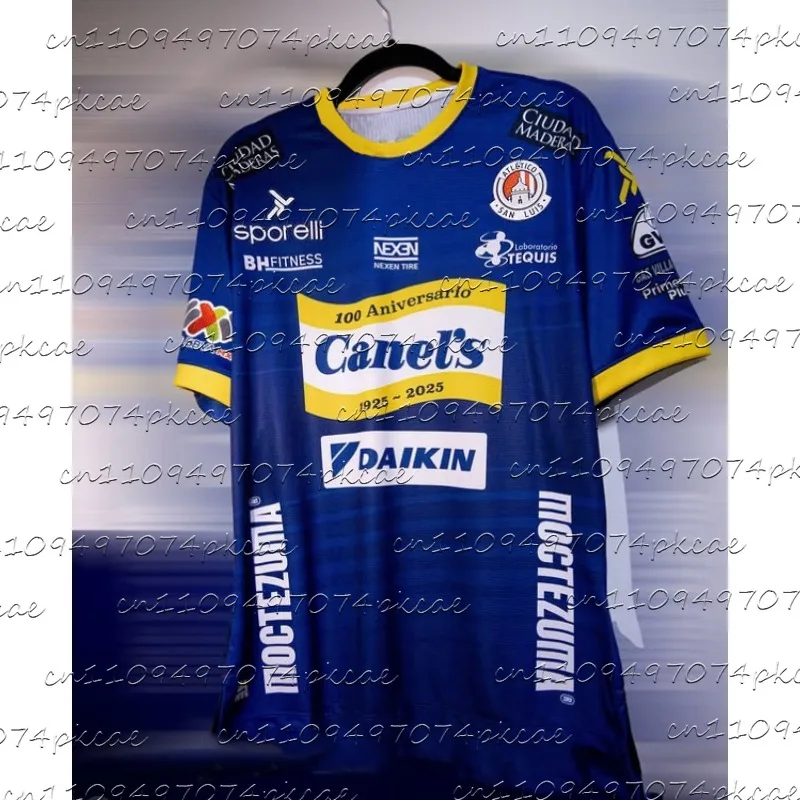 Nueva camiseta Atlético San Luis 100 Aniversario, Camiseta deportiva transpirable de secado rápido para niños de verano, ropa de entrenamiento para hombres y mujeres