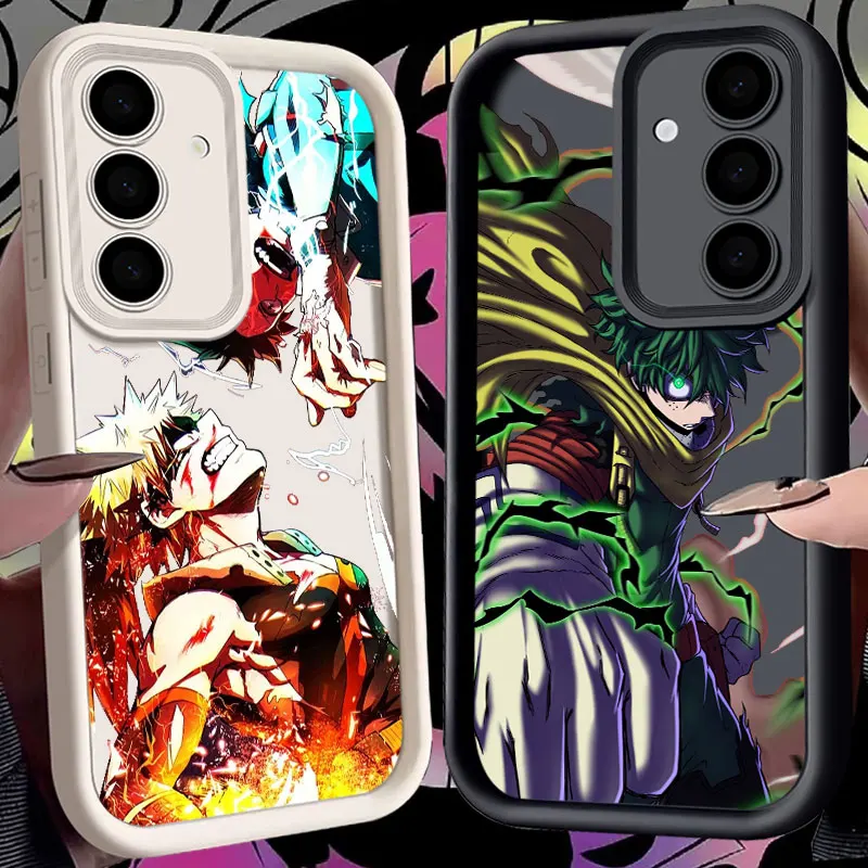 My Hero Academia Deku Bakugo Anime S24FE Phone Case For Samsung Galaxy S24 S23 S21 S20 Fe S25 Ultra S22 Plus 5G Shockproof Cover