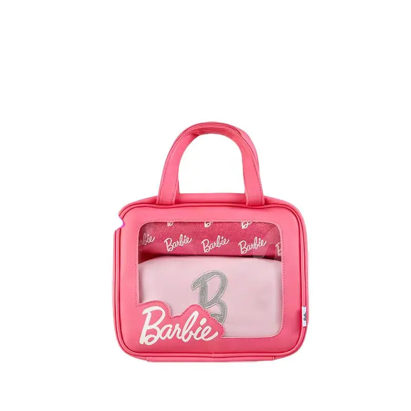 MINISO Barbie series toiletry bag three-piece set Travel travel portable storage bag makeup bag