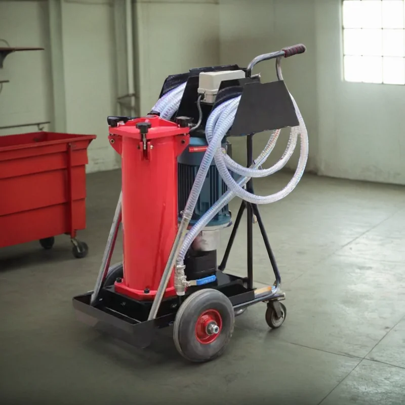 

Lubricating oil filter trolley for power plant