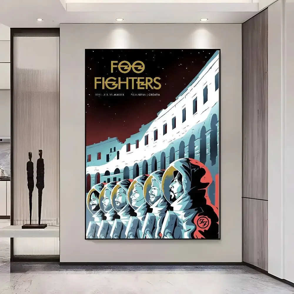 ملصق كلاسيكي F-Foo F-Fighters عالي الدقة، ملصقات ذاتية اللصق مقاومة للماء، مثالية لتزيين غرفة المعيشة وغرفة النوم