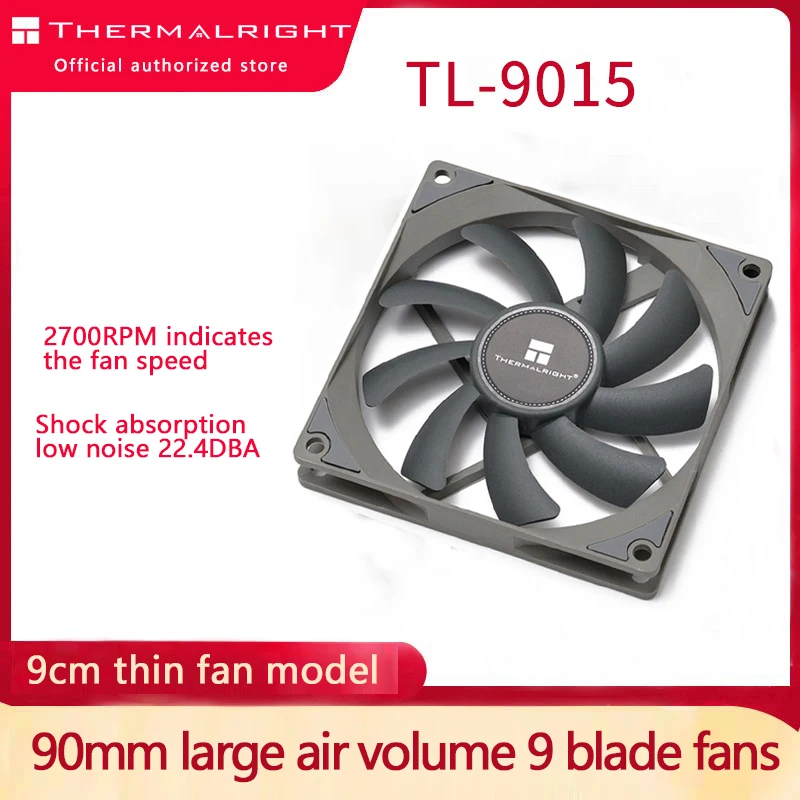 Thermalright TL-9015 90มม.บางกรณีคอมพิวเตอร์ Cooling Fan 9ซม.Cpu Cooler พัดลม4PIN PWM พัดลมระบายความร้อน