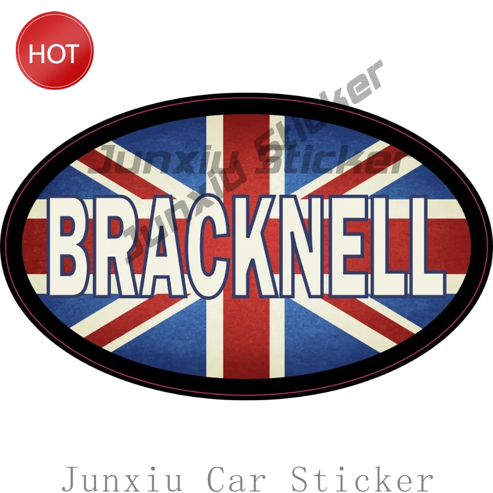 Bracknell UK Union Jack Oval PVC Car Sticker Novelty Decal For Car Window And Luggage Road Trip Keepsake Auto Accessories