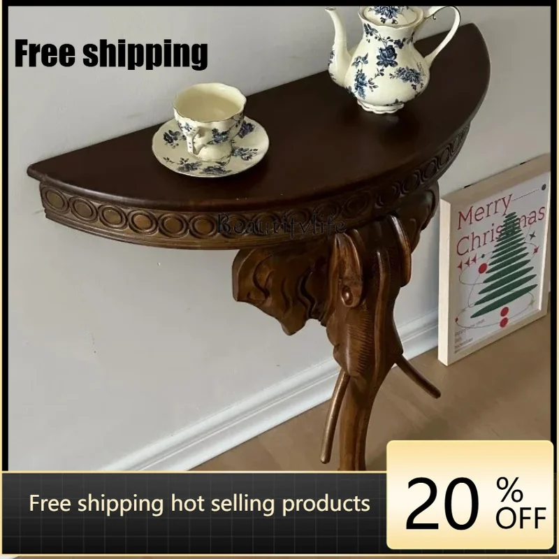 Factory Direct  French retro elephant coffee table decoration afternoon tea table