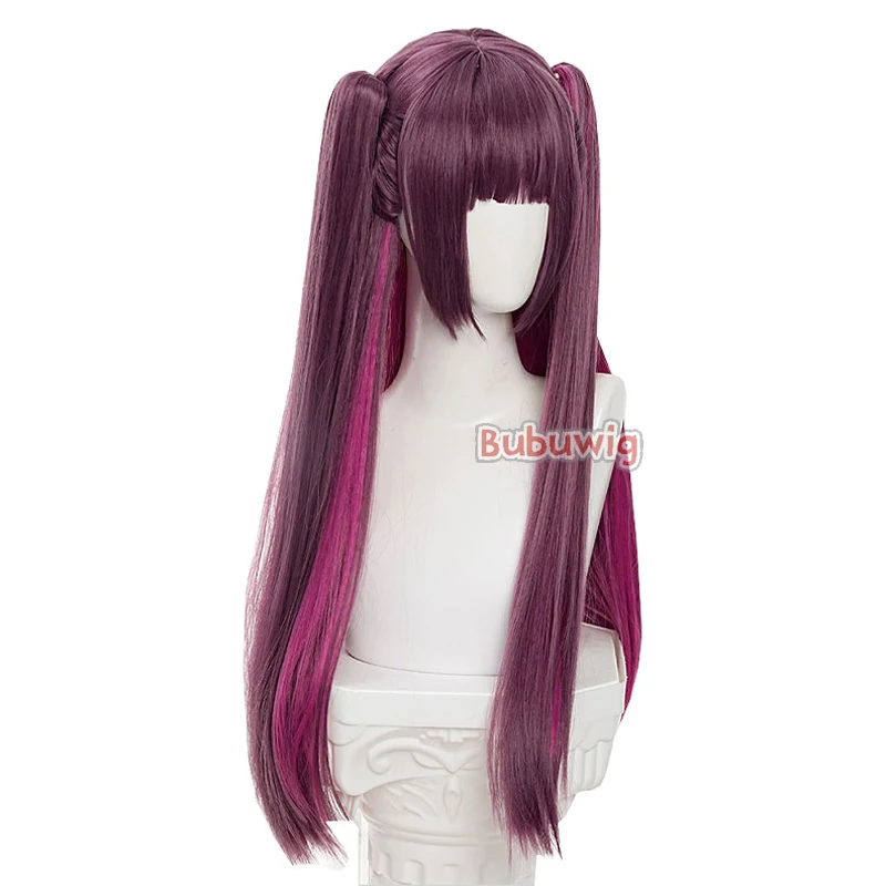 Bubuwig Kunst haar Mikari Tachibana Cosplay Perücken 2,5 dimensionale Verführung 65cm lila gemischt Pink Cos Perücke hitze beständig