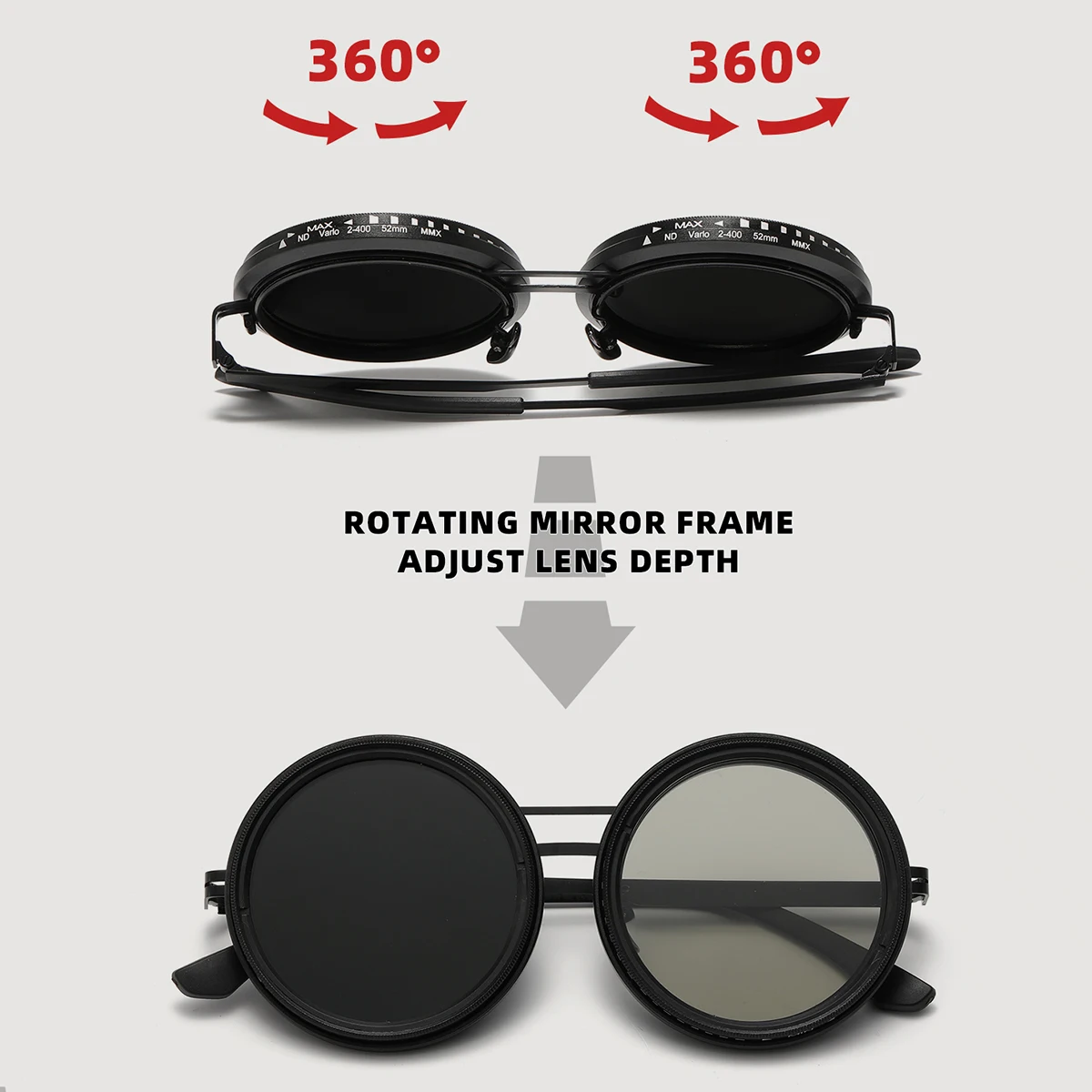 

The New 9-speed Adjustable Sunglasses Are Designed By Hand. ND Glasses Are Highly Transparent and Pola rized Sunglasses.