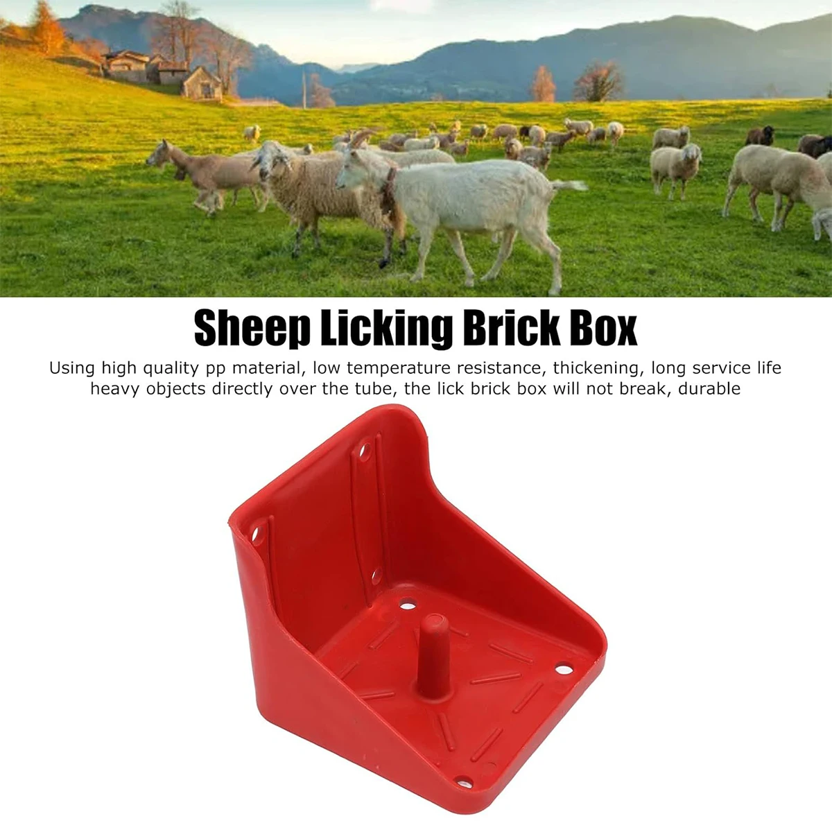 Salt Block Holder Goat Mineral Feeder Durable Feeding Box Horse Salt Brick Licking Block Rack Farm Animal Livestock Device Tools