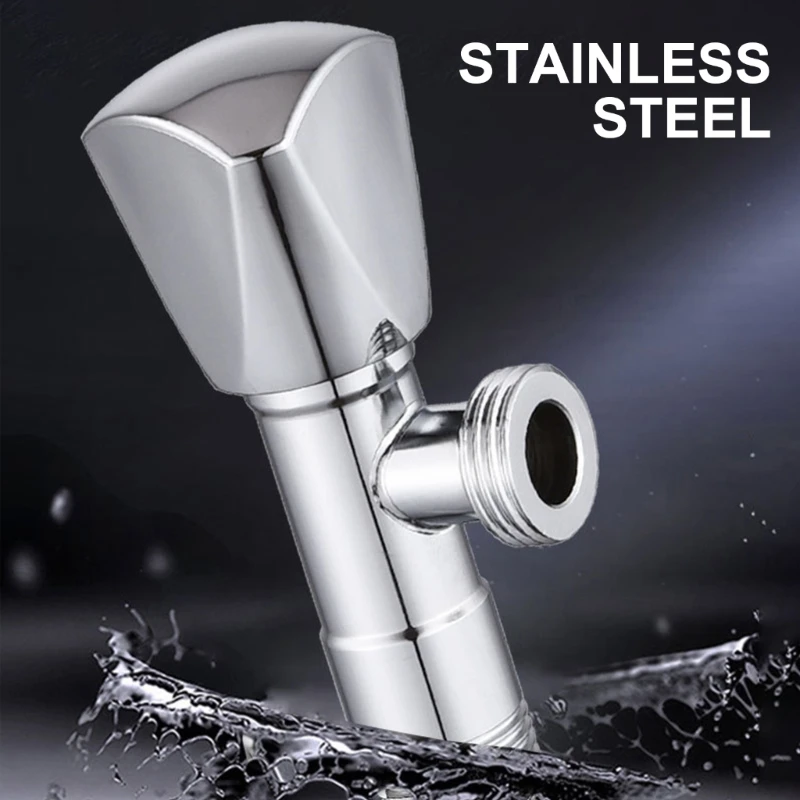 Steel Angle Valves Slow Open Angle Valves Kitchen Faucet Valves Cores Simple Installs designs for Various Water Drop Shipping