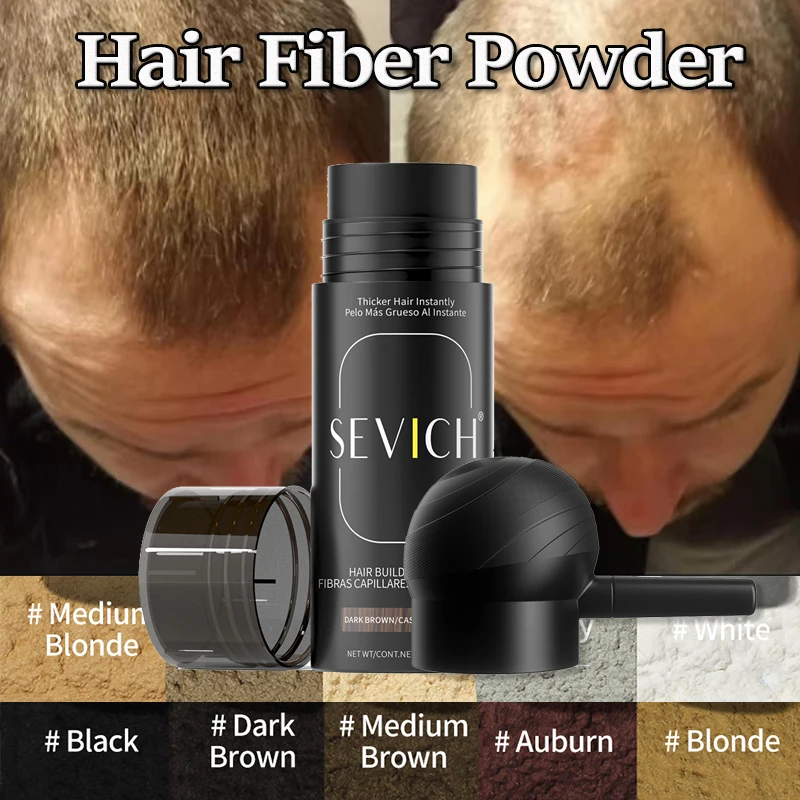 

Hair Fiber Spray Hair Building Fibers Instant Thicken Regrowth Powder Fiber Set Anti Hair-loss Fibers Applicator for Fuller Hair