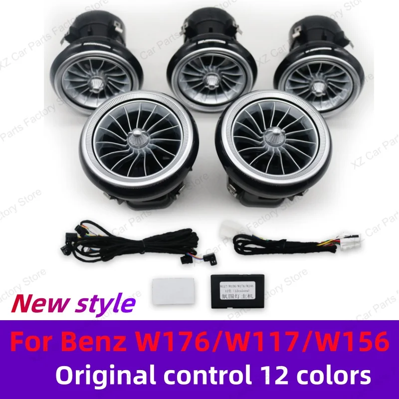 Für Mercedes-Benz A CLA GLA W176 W117 W156 Turbine Air Vent Umgebungs Licht Kit 12/64 farben Air Vents Auto Teile