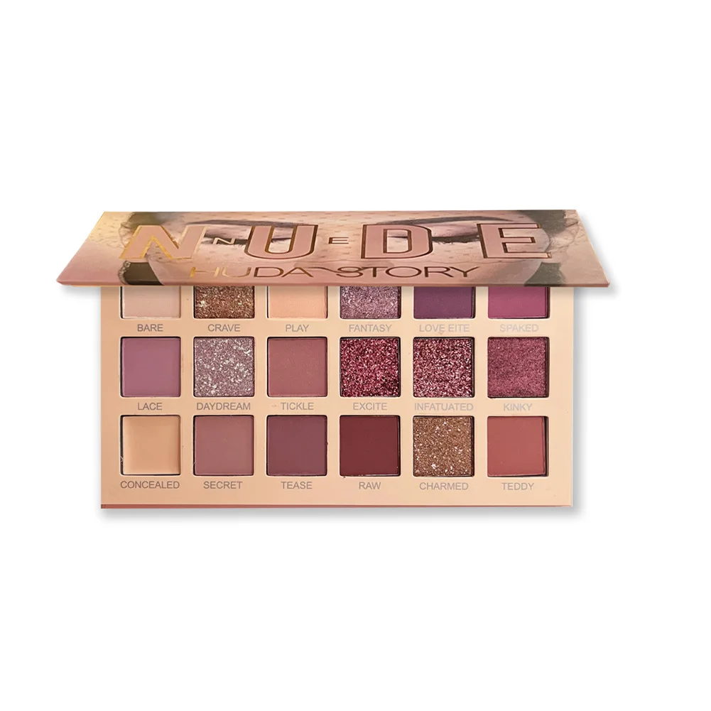 Sombra de ojos Desert Rose, paleta de sombras de ojos de 18 colores, brillo fino nacarado mate, maquillaje de ojos resistente al agua de larga duración
