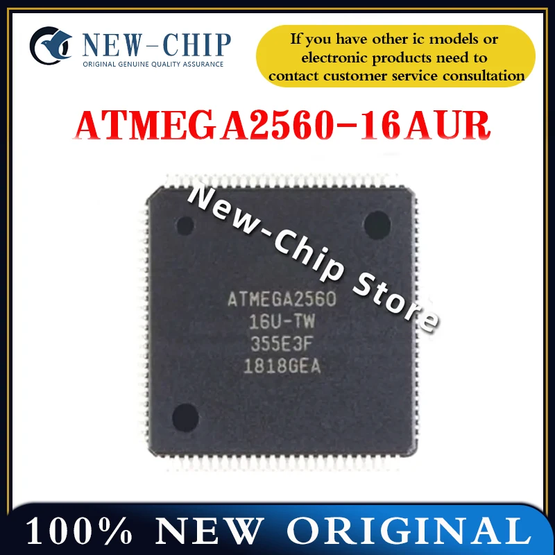 1PCS-50PCS/LOT ATMEGA2560-16AUR ATMEGA2560 8-bit microcontroller TQFP100 New Original