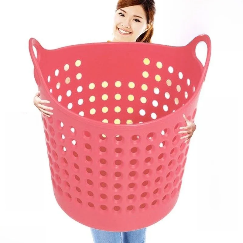 

Large Plastic Dirty Laundry Basket Clothes Storage Basket Home Use Toy Dirty Clothes Storage Caddy Market Bag Accessories