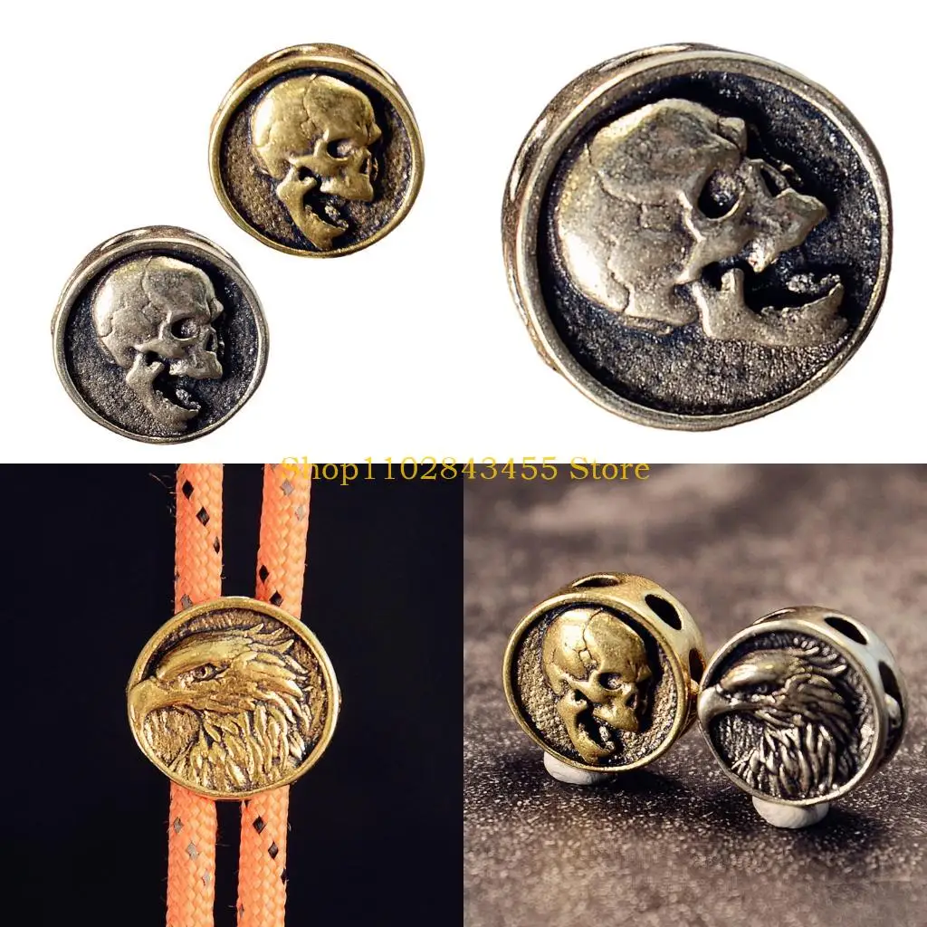 

49MC Metal Artistic Skull Pendant for Keychain and Backpack Decoration Unique Skull Charm Paracord Accessories