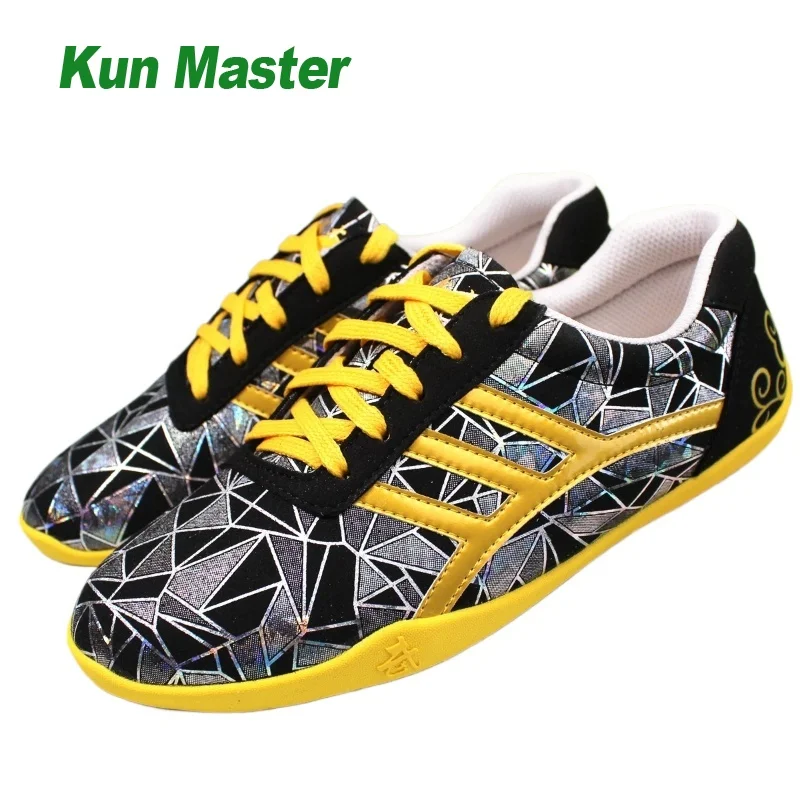 Hook and Loop Fastener Martial Arts Training Shoes for Kids Boys Girls Convenient Wear Non Slip Taichi Wushu Practice Shoes