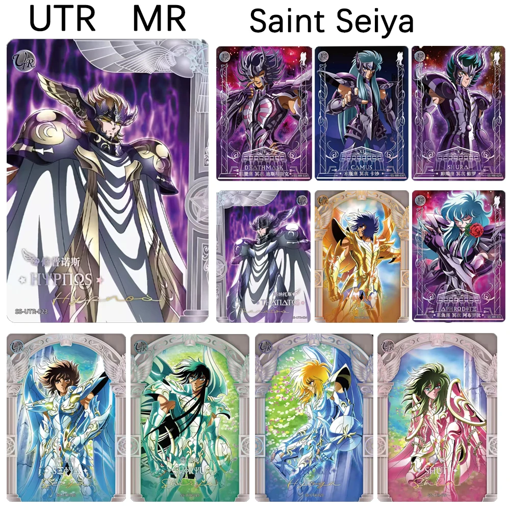 

Saint Seiya KAYOU UTR MR Shiryu Hyoga Ikki Hypnos Thanatos SAGA Aiolos Aiolia CollectibleCard Laser Rainbow Flash Christmas Gift