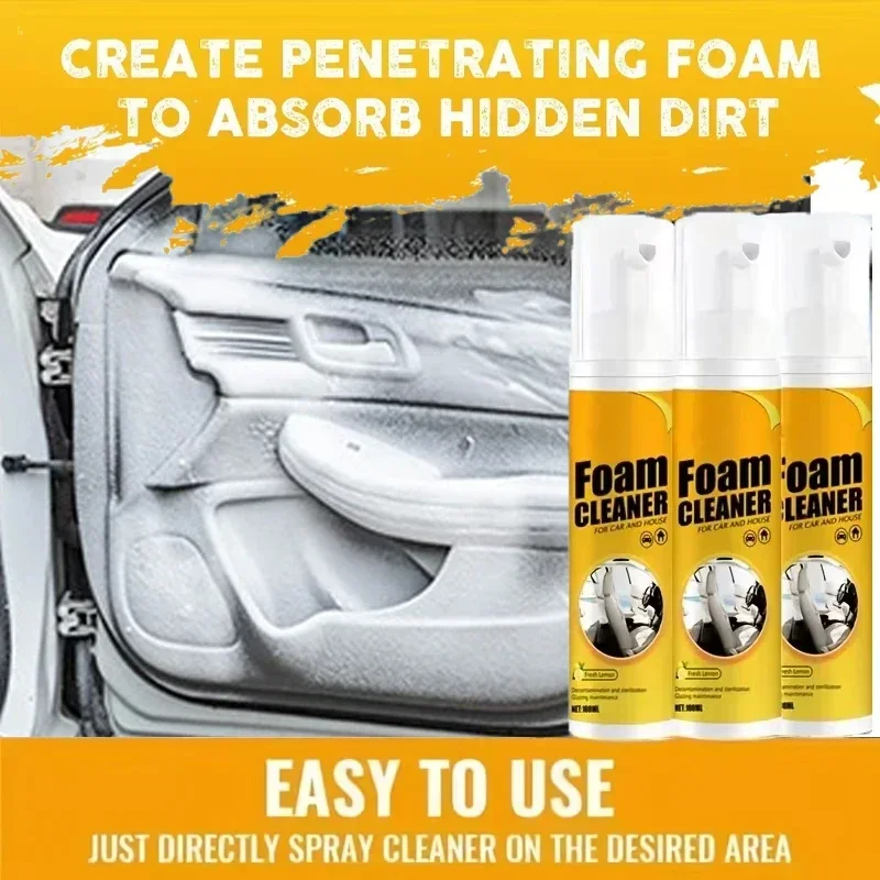 Car hub maintenance cleaner Multi functional interior leather seat foam powerful decontamination cleaner