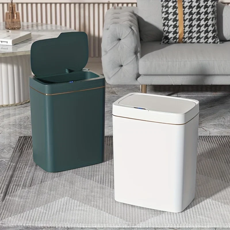 Smart Auto-Open Trash Can with Advanced Sensor  Effortlessly Maintain Clean Battery Powered Lid Technology Odor-Free Disposal