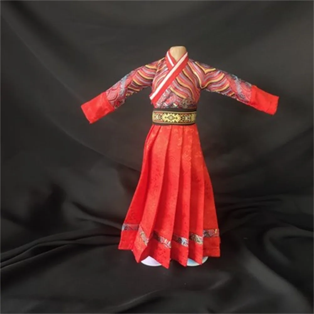 

Chinese Ancient Suit Blue Red Long DressFly Fish 1/6 Scale Male Clothes Hanfu Robe Cosplay Clothes for 12inch Action Figure Toys