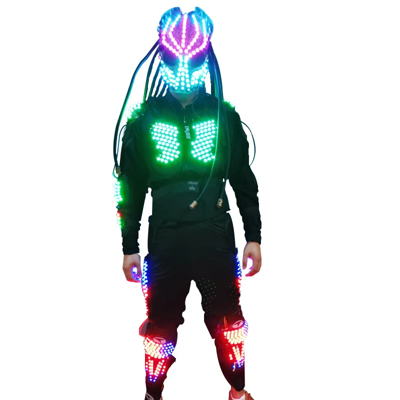 Colorful luminous armor, performance costume set c