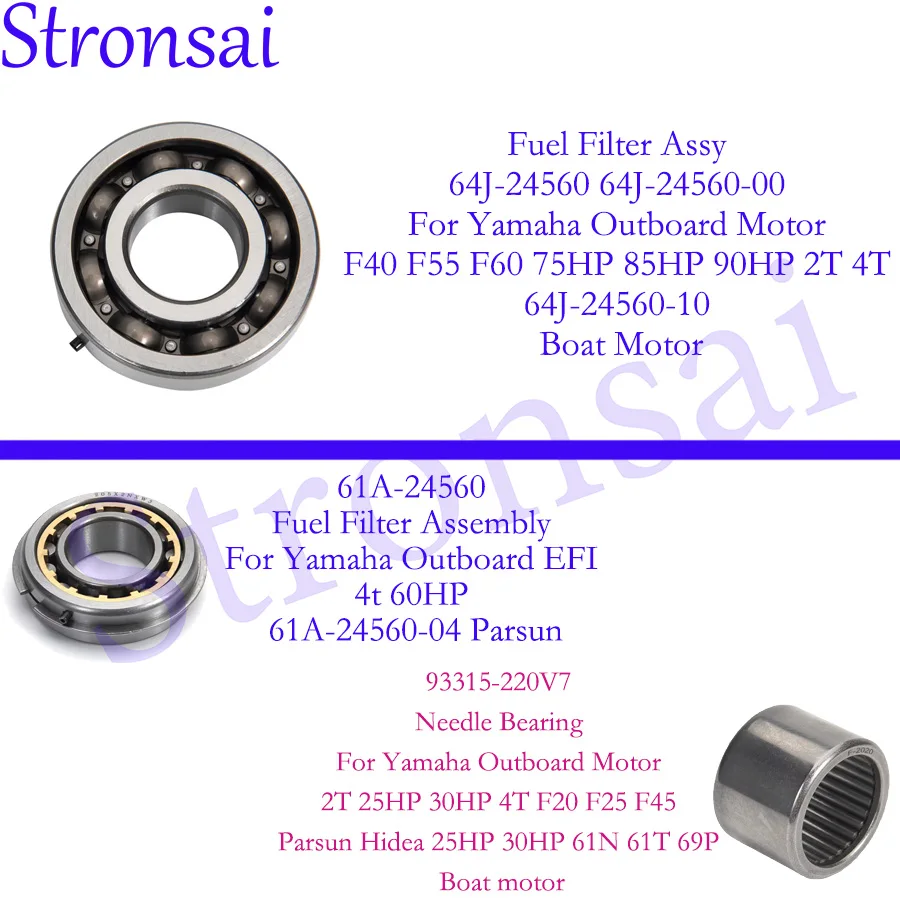 93306-306V6-00 93390-00029-00 93315-220V7 Bearing For yamaha outboard 9.9-40HP F20-45 93315-220V7 Parsun Hidea 25-30HP 61N/T 69P