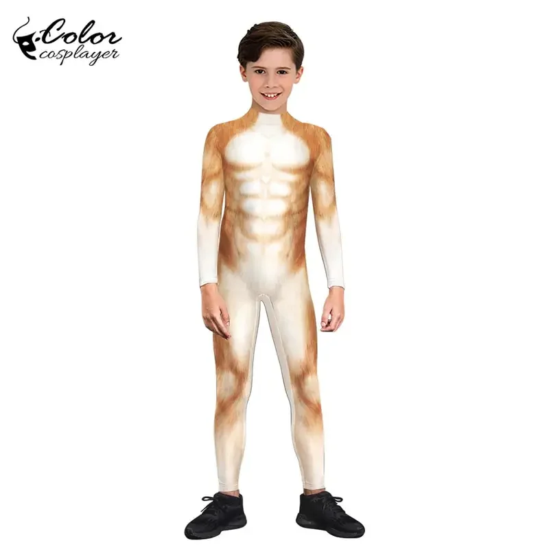 Zentai Cosplay Catsuit à manches longues pour enfants, costume de batterie animale imprimé en 3D, costume de batterie IQUE dex, olympiques de performance de fête