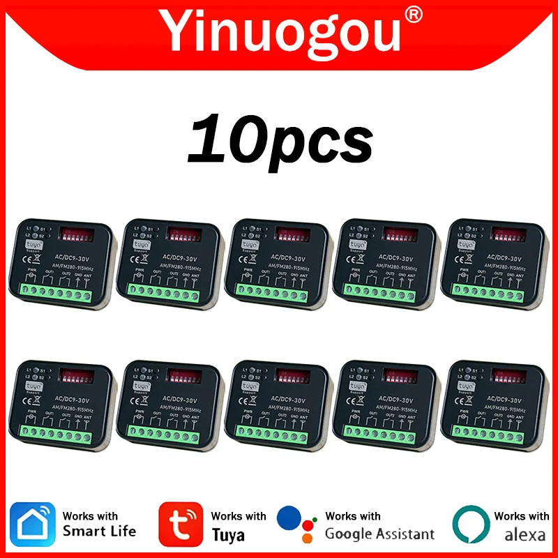 

10PCS Universal RX-Multi Tuya Wifi Smart Module Switch Garage Door Remote Control Receiver Controller For 433 868 MHz 300-868MHz