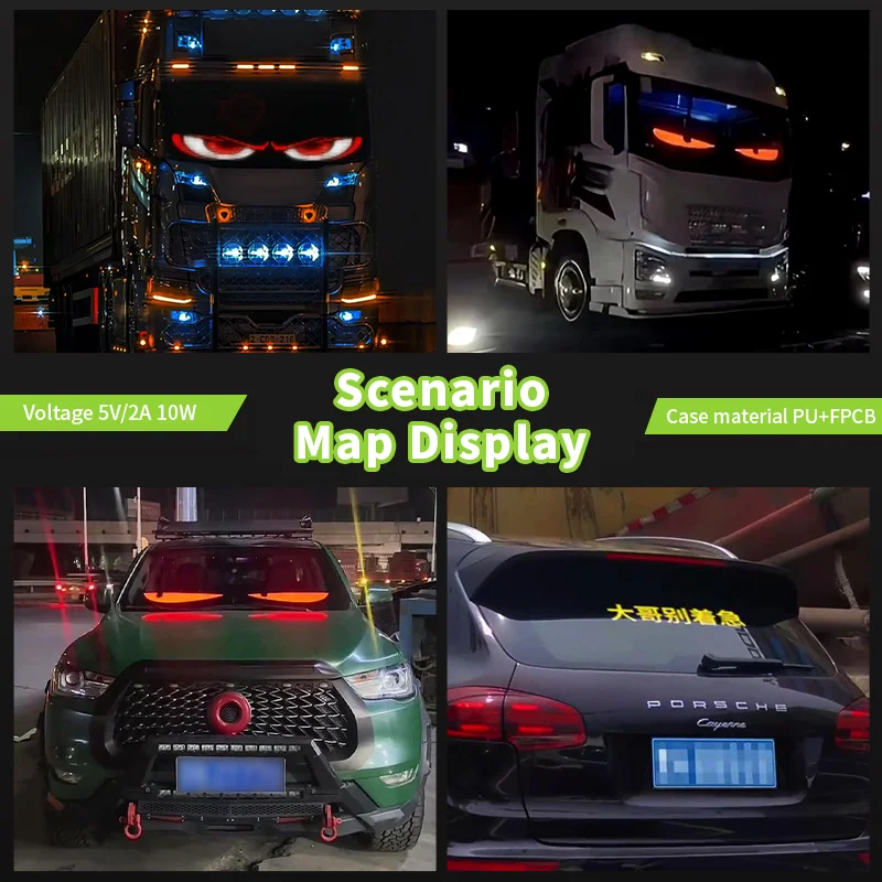 

Programmable LED Matrix Pixel DC 5V RGB LED Car Sign Animation Panel DIY Bluetooth App Control LED Panel Flexible Display Light