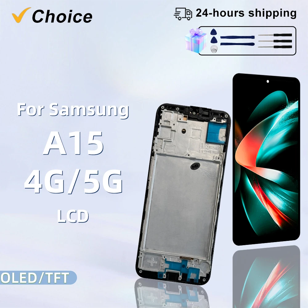 OLED For Samsung Galaxy A15 4G LCD SM-A155F Display Touch Screen For Samsung A15 5G SM-A156B SM-A156P Display Replace Parts TFT